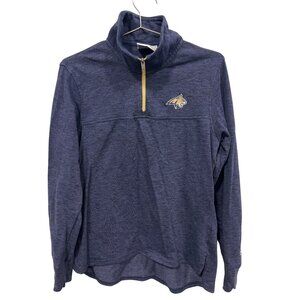 Champion Montana State Bobcats Quarter Zip Pullover Size M Blue Performance Gym